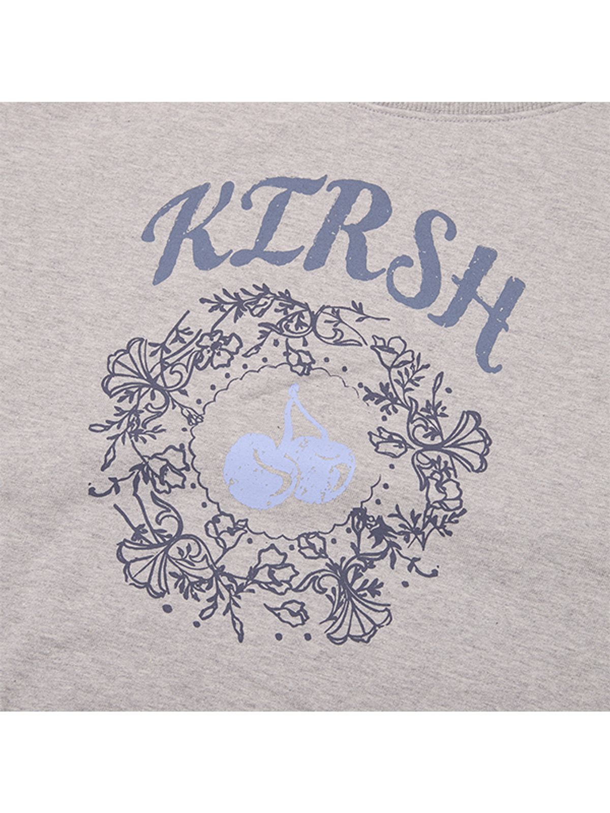 키르시(KIRSH) 빈티지그래픽 오프숄더 스웻셔츠 [멜란지 그레이]