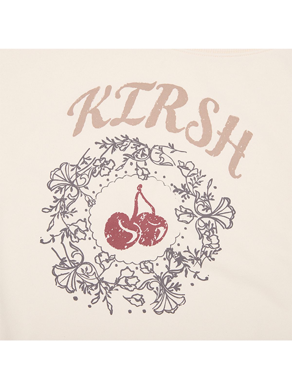 키르시(KIRSH) 빈티지그래픽 오프숄더 스웻셔츠 [아이보리]