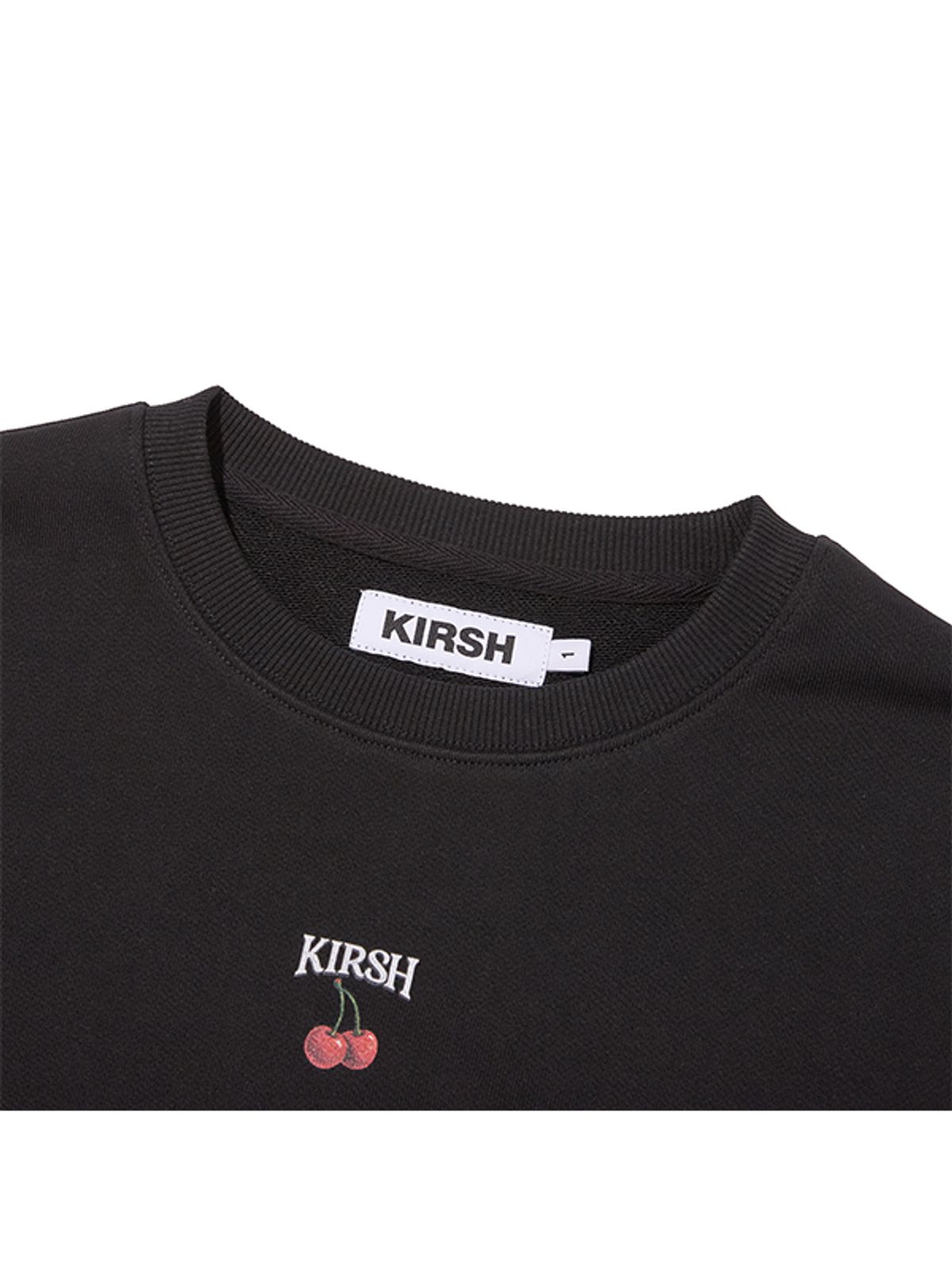 키르시(KIRSH) 듀이 체리 크롭 스웻셔츠 [블랙]