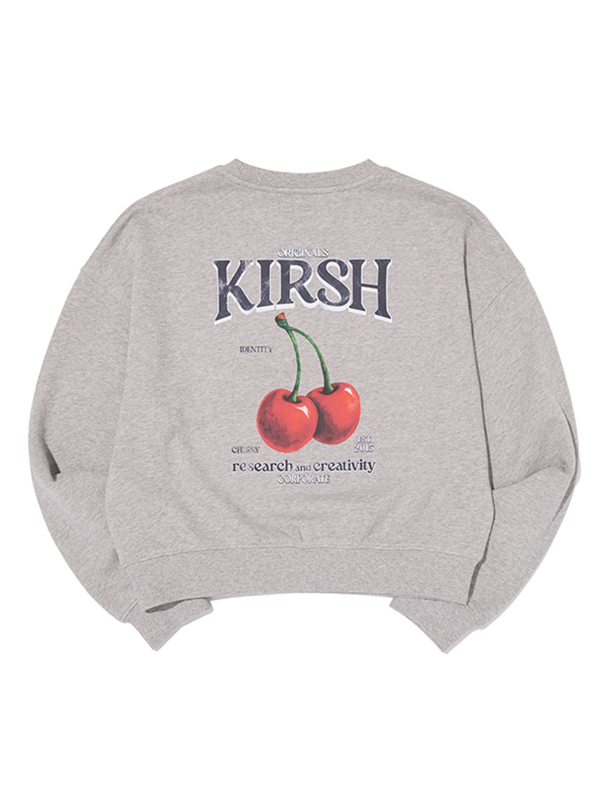 키르시(KIRSH) 듀이 체리 크롭 스웻셔츠 [멜란지 그레이]