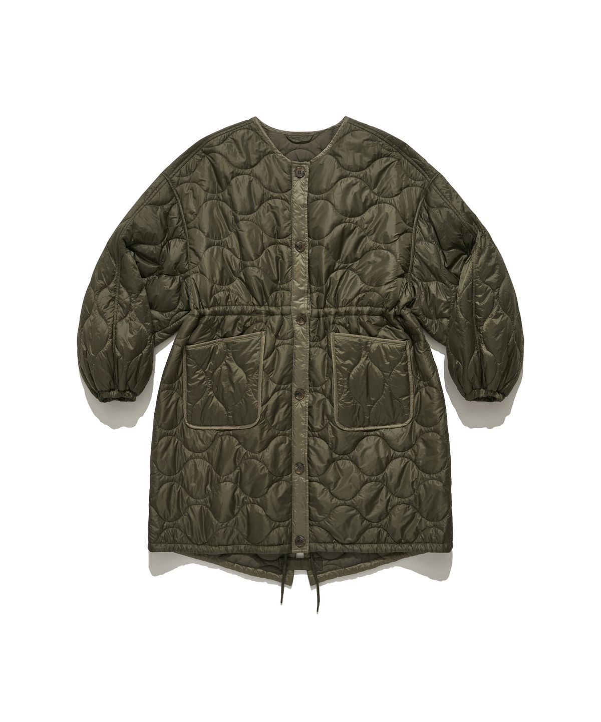 힐리먼트(HELEMENT) 여성 벨루치 퀼팅 코트 (KHAKI)