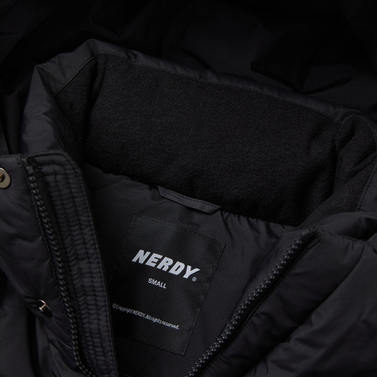 엔디와이(NDY) 솔리드 롱다운 자켓 블랙