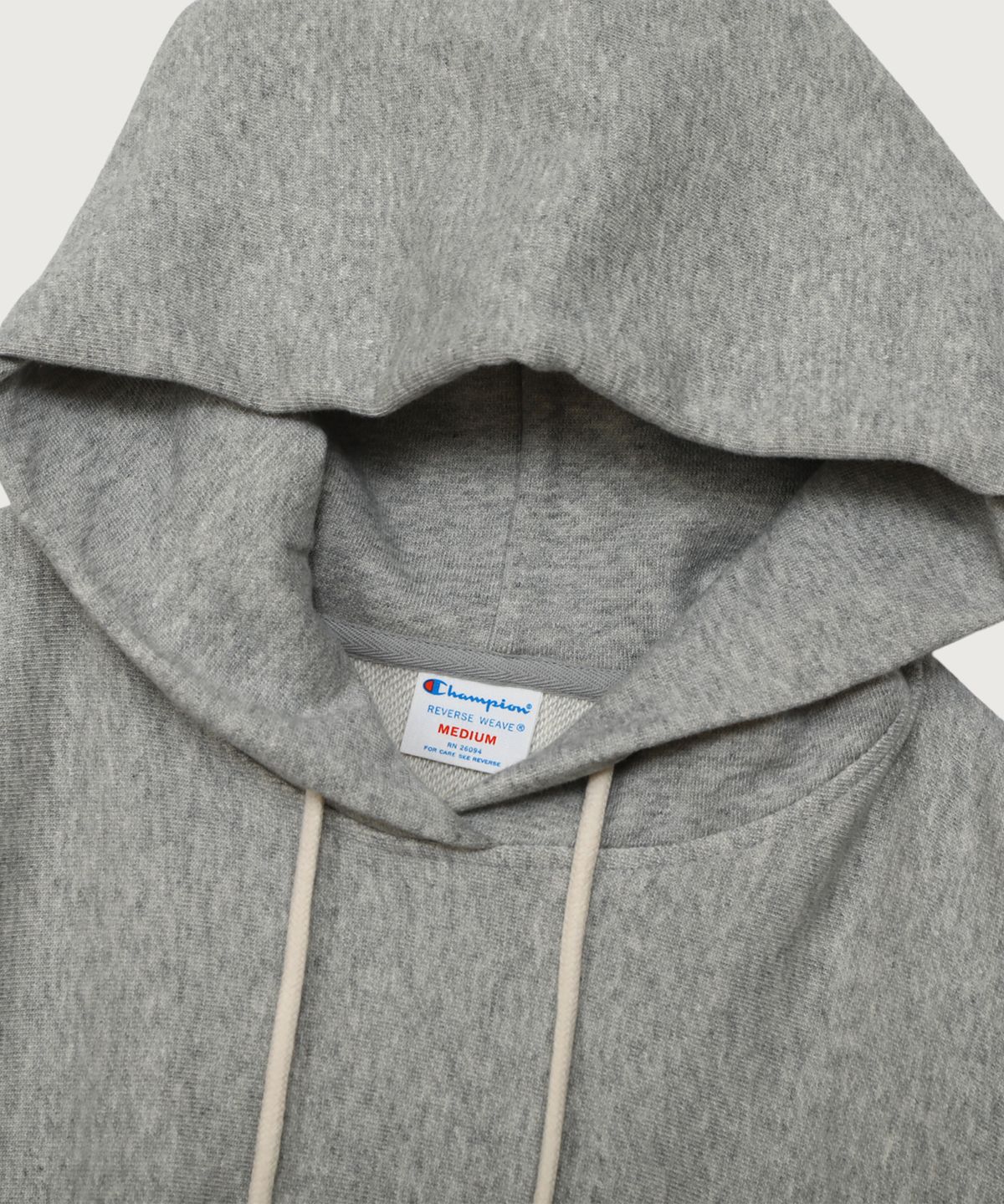 챔피온(CHAMPION) 여성 리버스위브 스몰 로고 루즈핏 후드 티셔츠 Oxford Grey