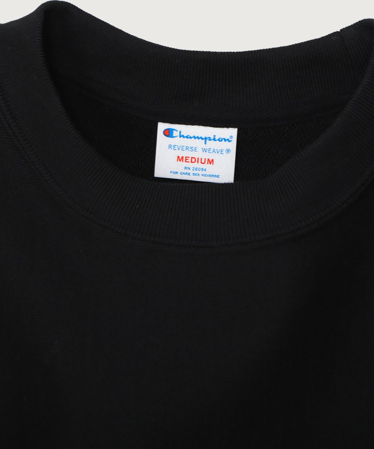 챔피온(CHAMPION) 여성 리버스위브 루즈핏 크루넥 스웨트셔츠 Off Black