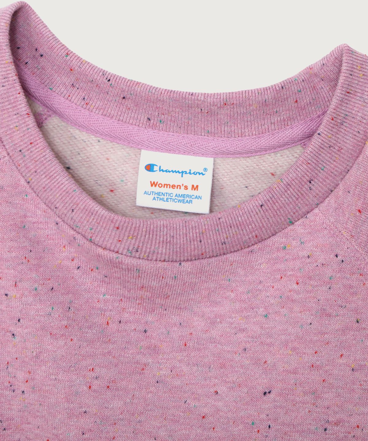 챔피온(CHAMPION) 여성 하트 로고 루즈핏 스웨트셔츠 Purplish Pink