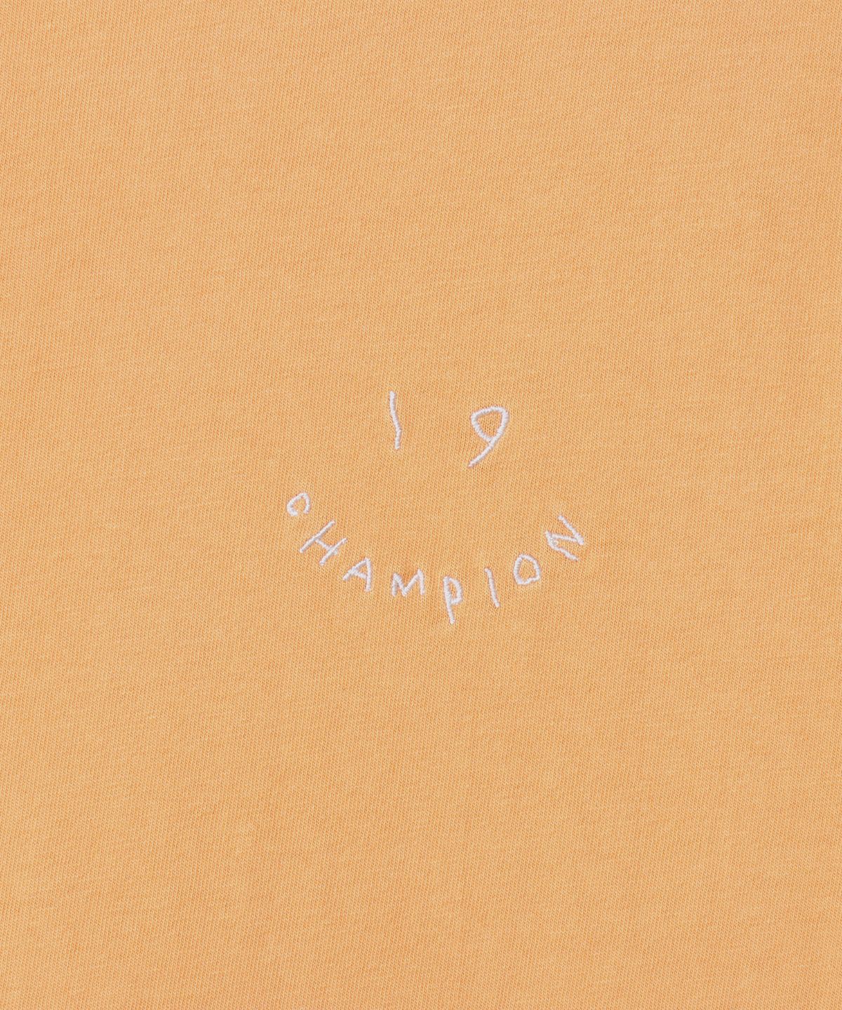 챔피온(CHAMPION) 여성 아치 로고 루즈핏 워싱 롱슬리브 Soft Orange