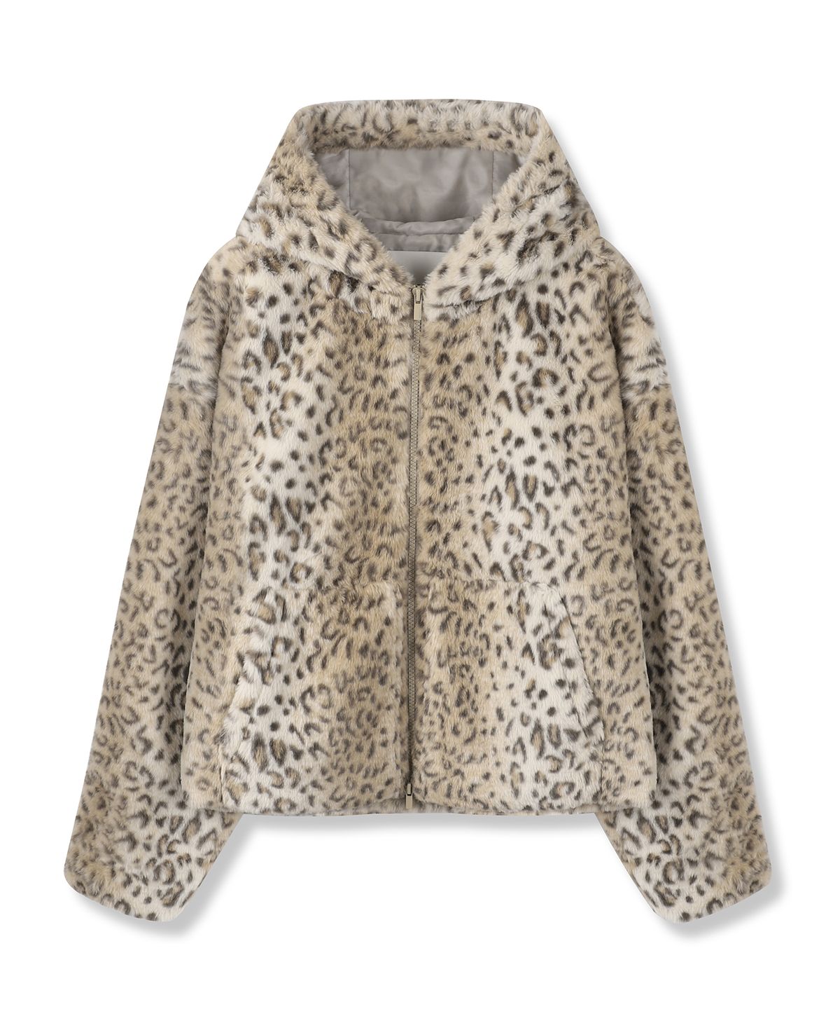 어반드레스(AVANDRESS) Leopard Puff Hood Zip-up