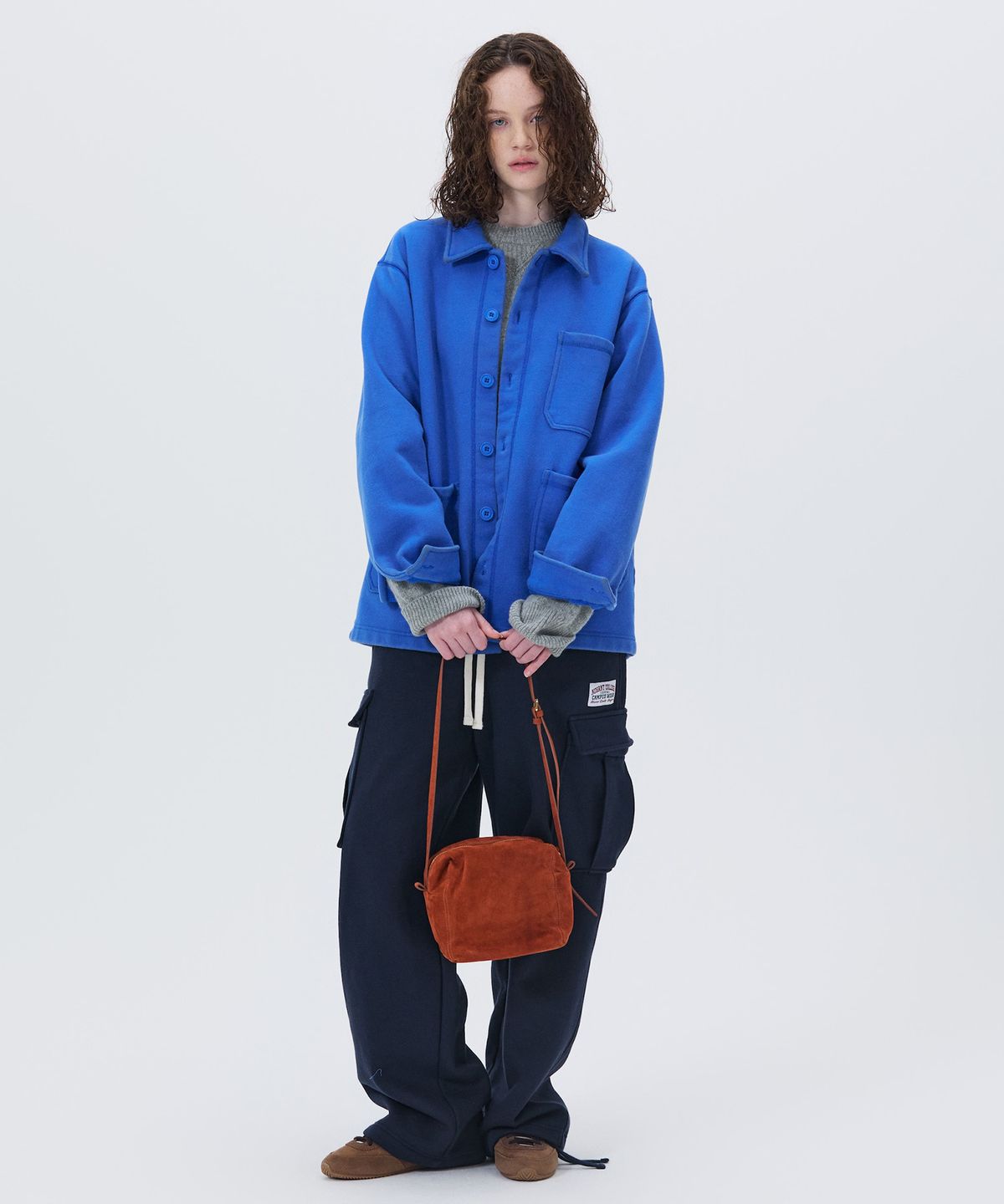 노앙(NOHANT) WASHED HEAVYWEIGHT FRENCH JACKET BLUE