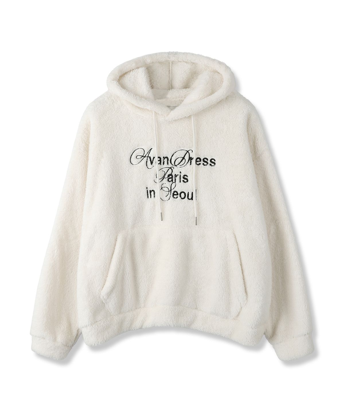 어반드레스(AVANDRESS) Furry Script Hoody_3Colors