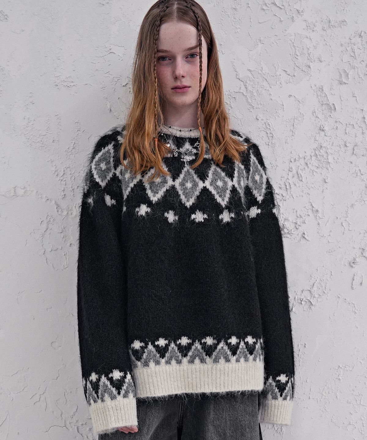 어반드레스(AVANDRESS) Alpine Fair-isle Knit_3Colors