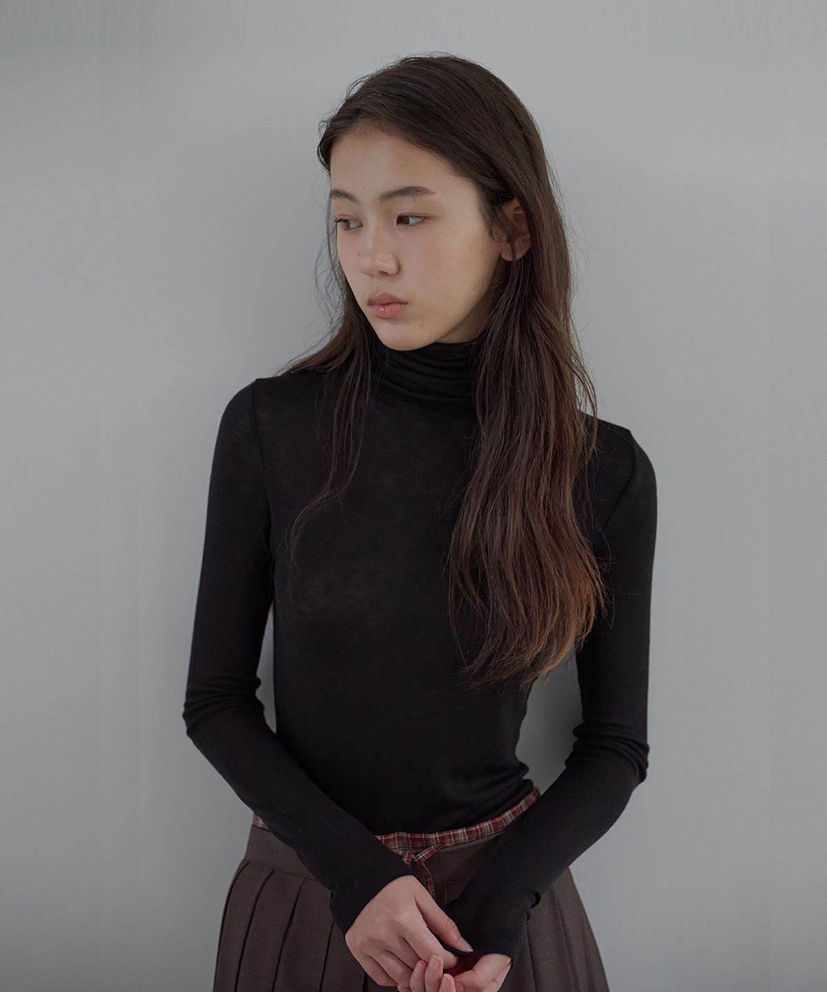 벗튼(BUT'TON) Wool See-Through Polar Tee (6 colors)