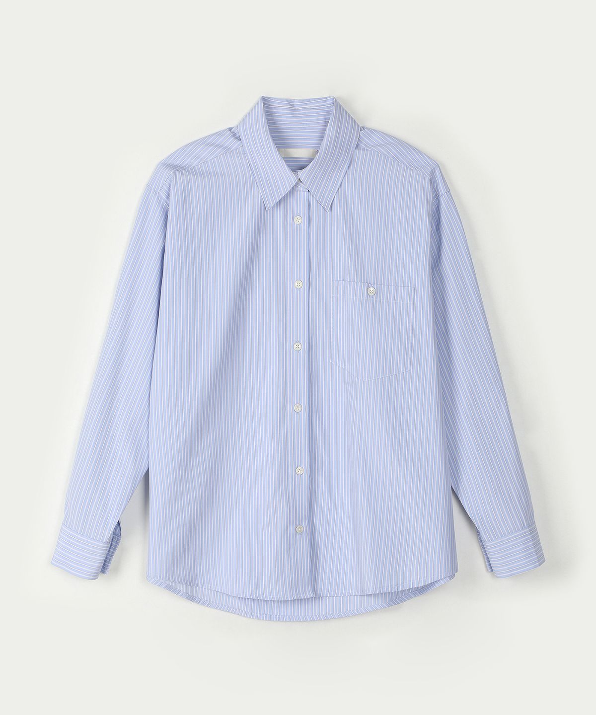 아위(AHWE) STRIPE OVERFIT SHIRT_BLUE