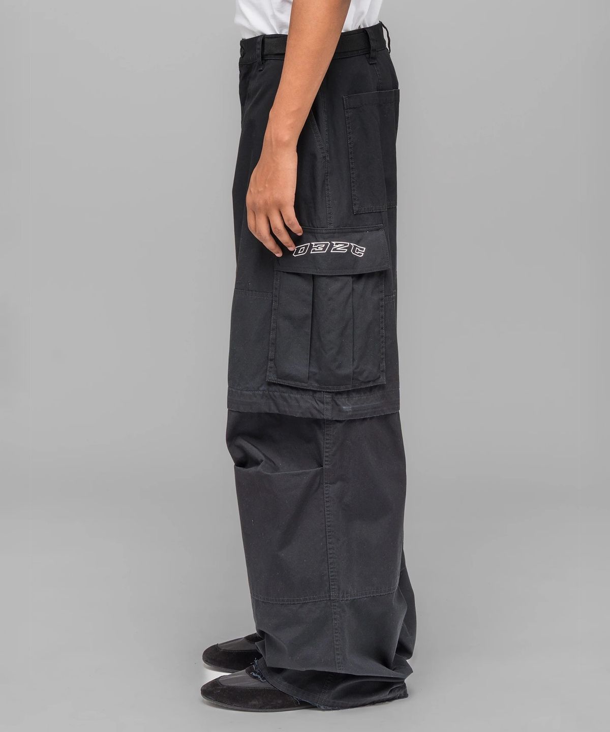 032씨(032C) (U) 더블 엣지 스워드 카고 팬츠 블랙 DOUBLE-EDGED SWORD CARGO PANTS BLACK