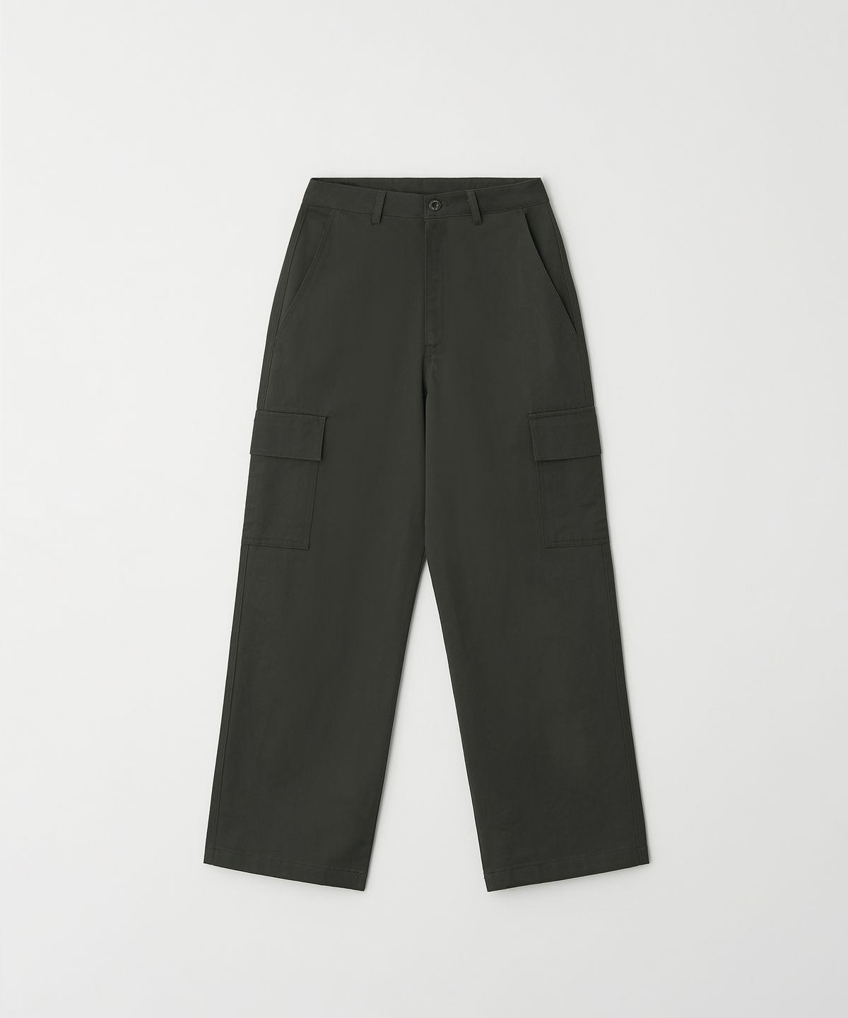벗튼(BUT'TON) Cargo Pocket Wide Pants (Charcoal)