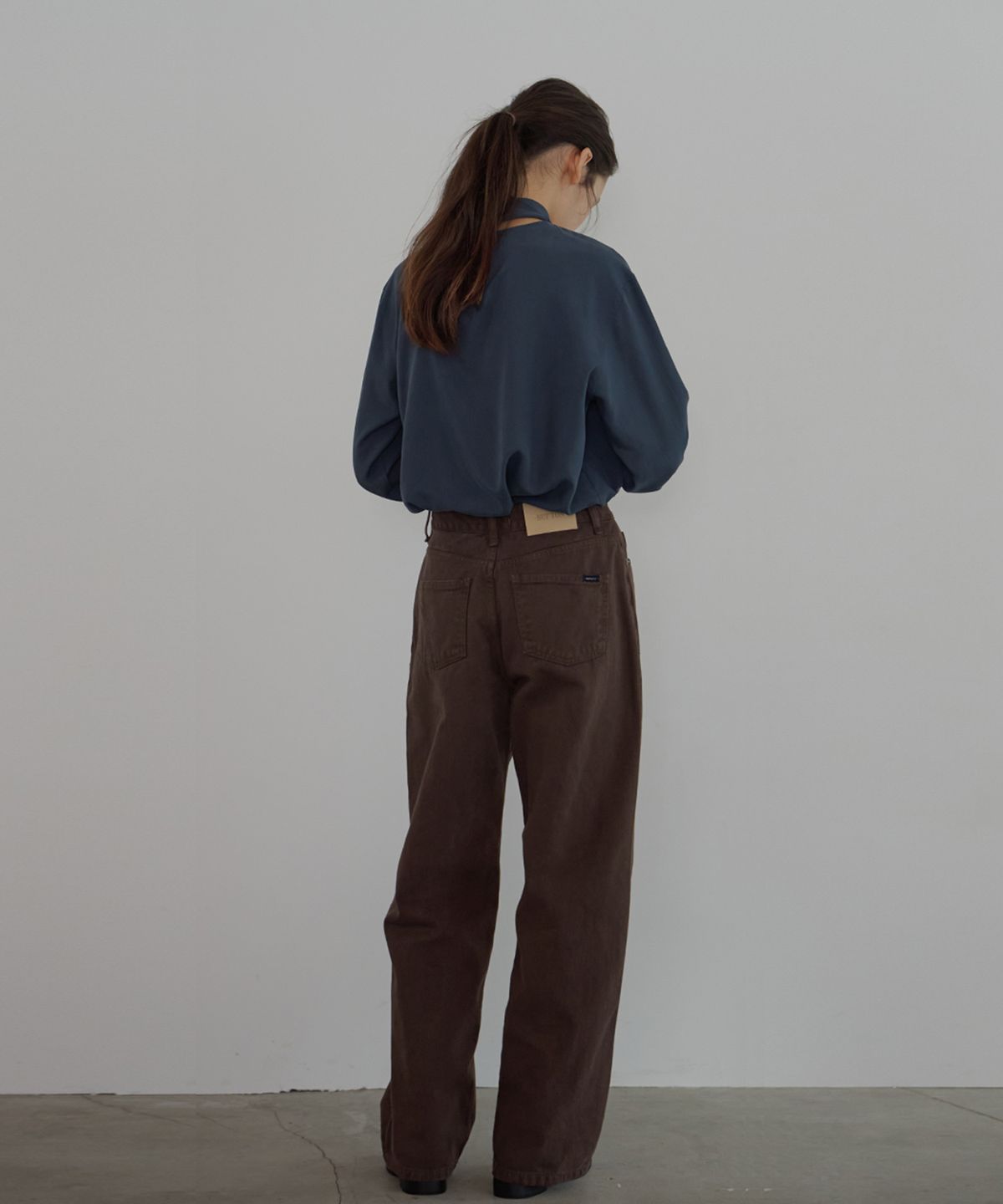 벗튼(BUT'TON) Dying Wide Pants (Brown)