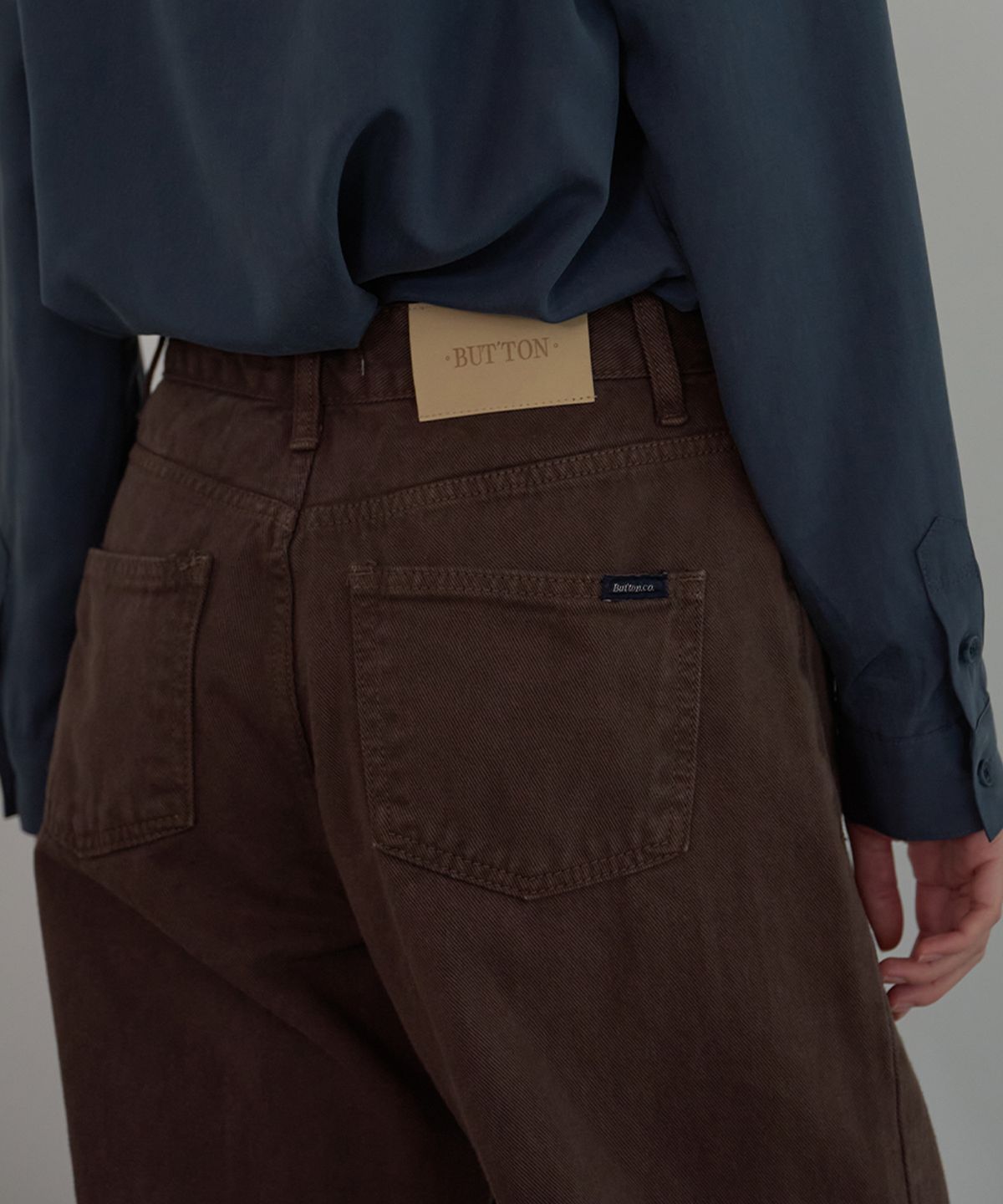 벗튼(BUT'TON) Dying Wide Pants (Brown)