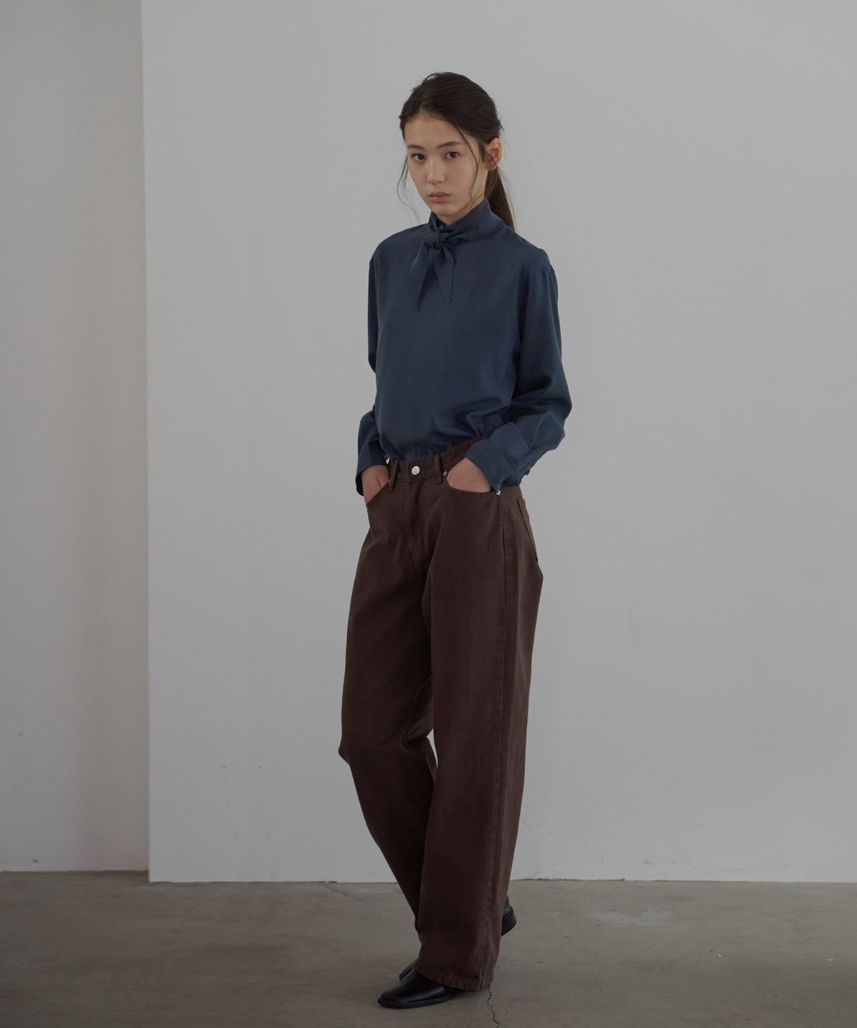 벗튼(BUT'TON) Dying Wide Pants (Brown)