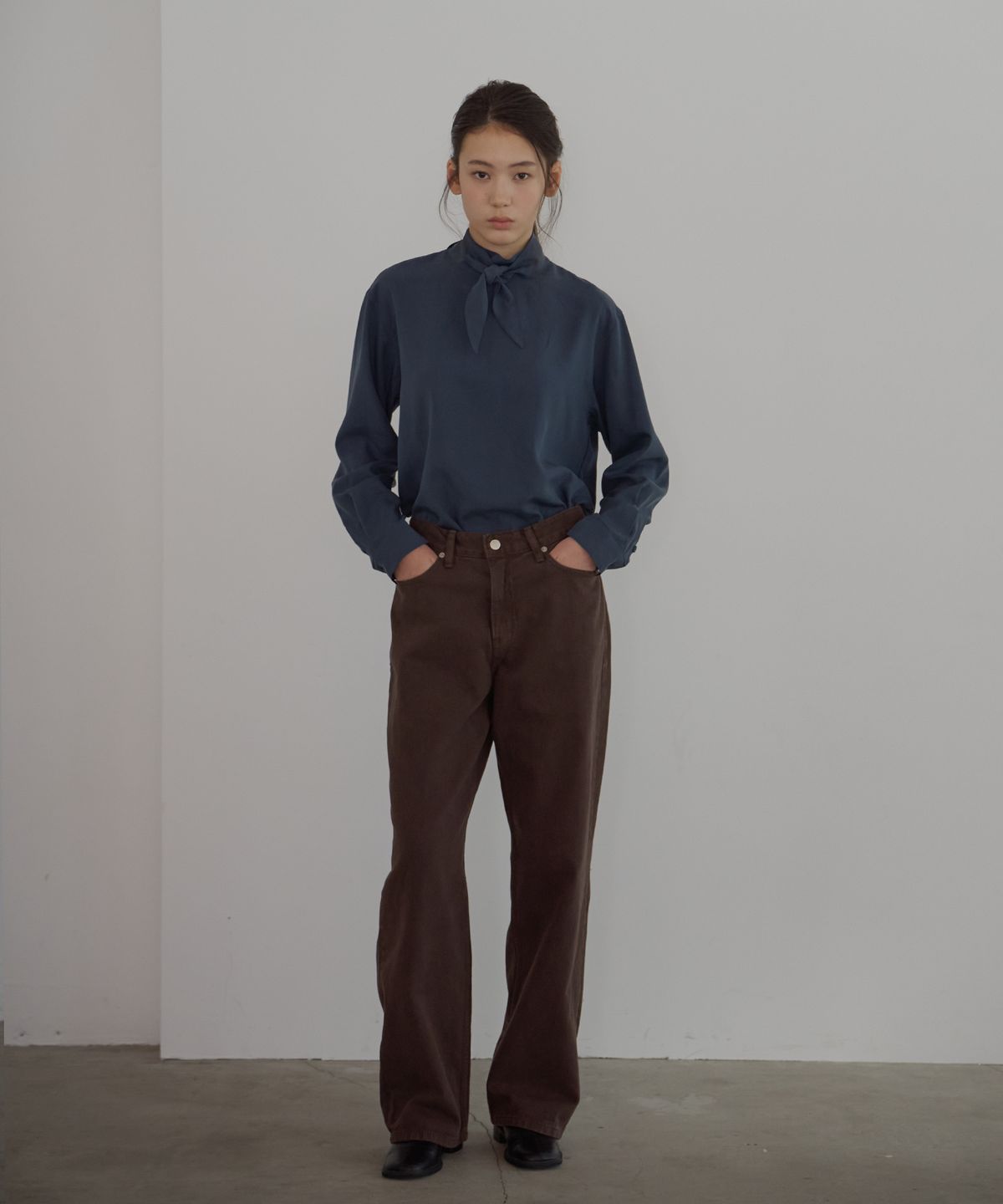 벗튼(BUT'TON) Dying Wide Pants (Brown)