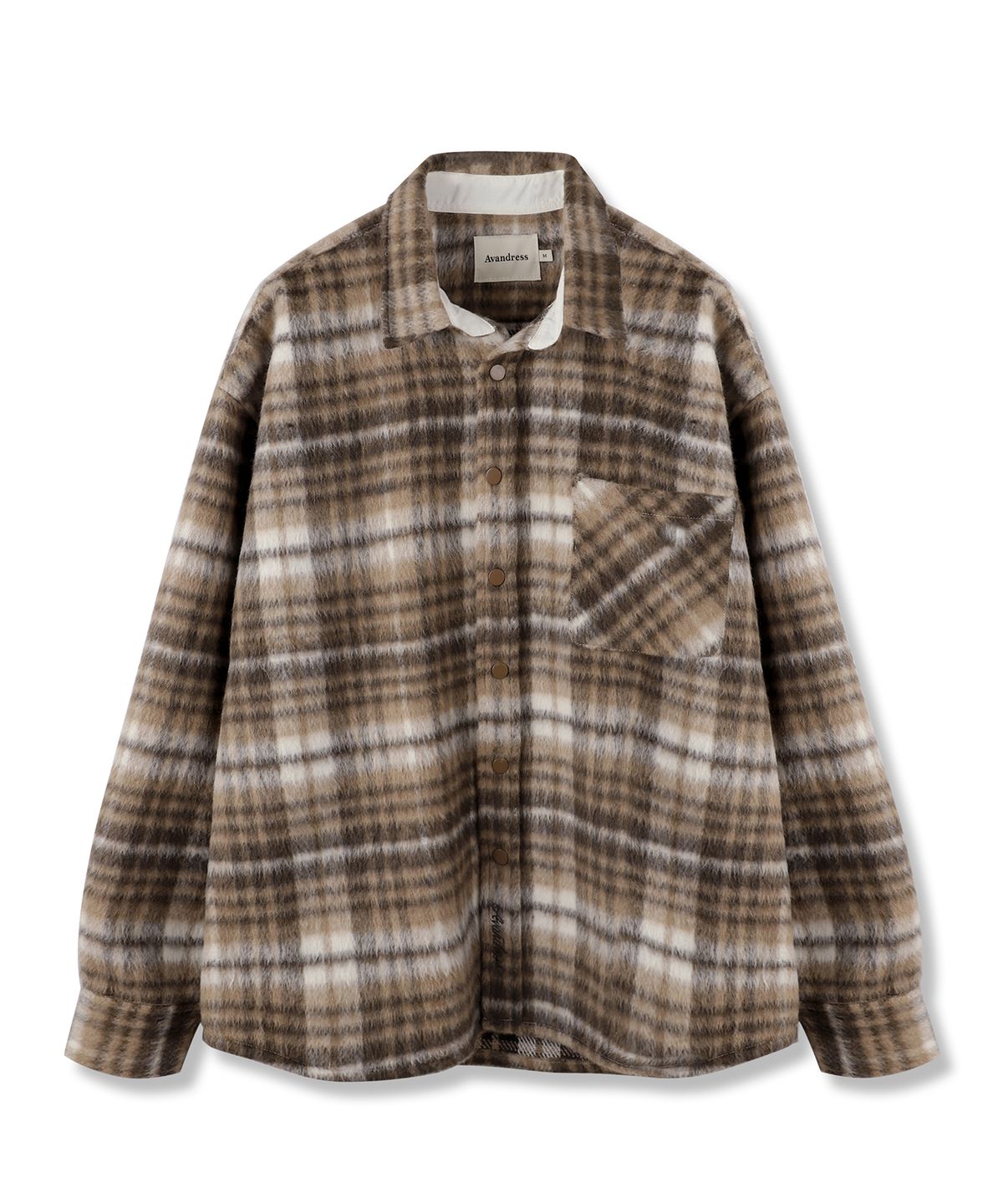 어반드레스(AVANDRESS) Sanders Check Shirt Jacket BLACK