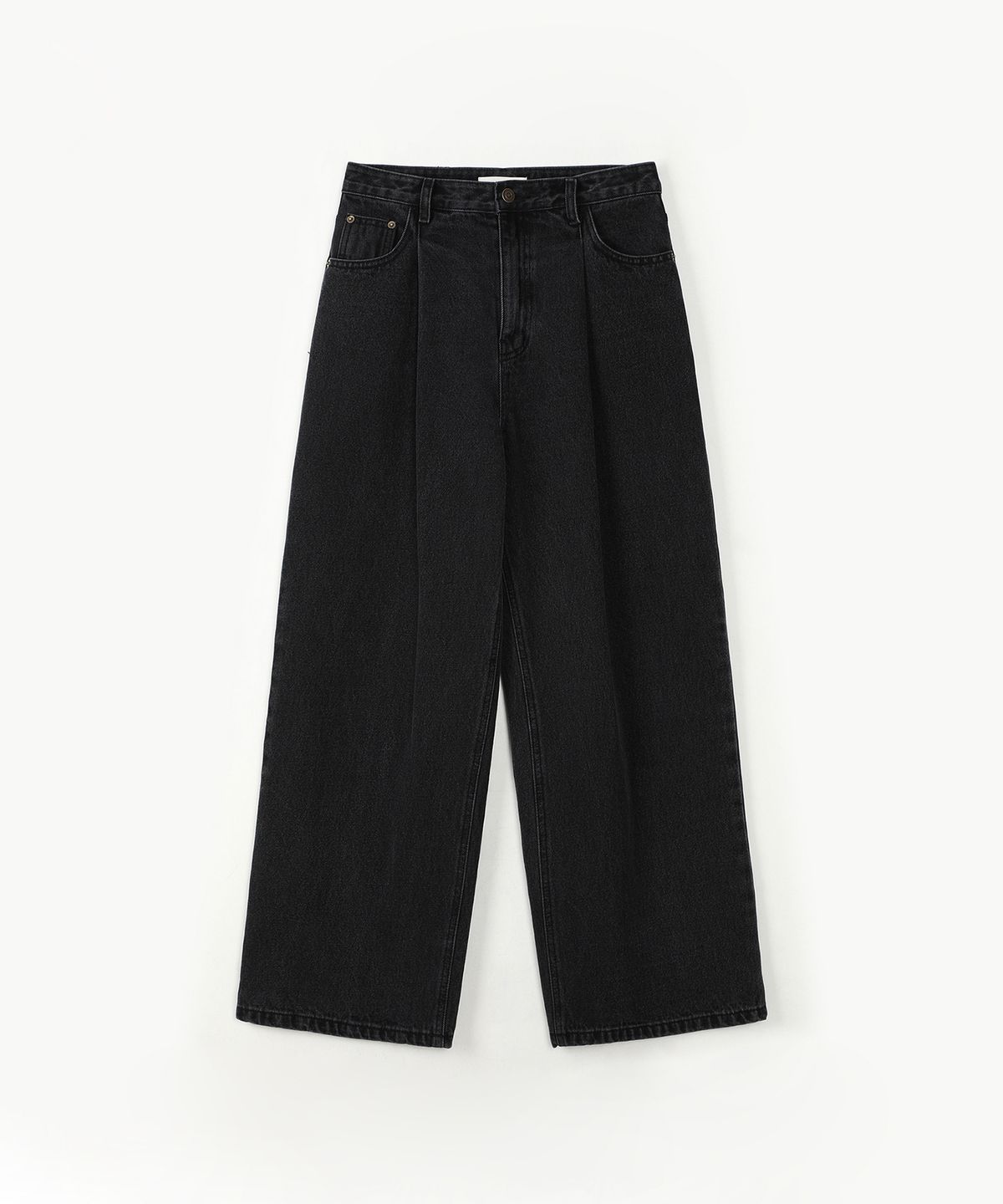 아위(AHWE) ONE TUCK DENIM PANTS_BLACK