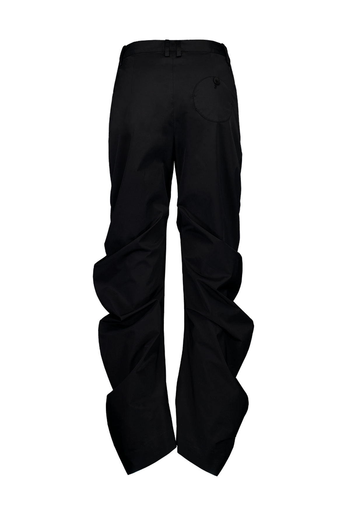 백시(BEKSI) PIPING DRAPE PANTS, BLACK