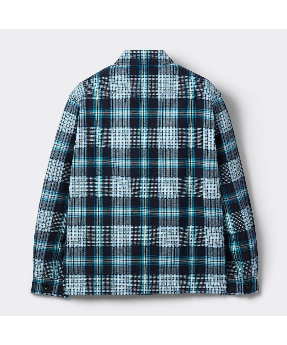 커스텀멜로우(CUSTOMELLOW) Blue Check Zip Up Outer Shirt CWSAW25303BUX