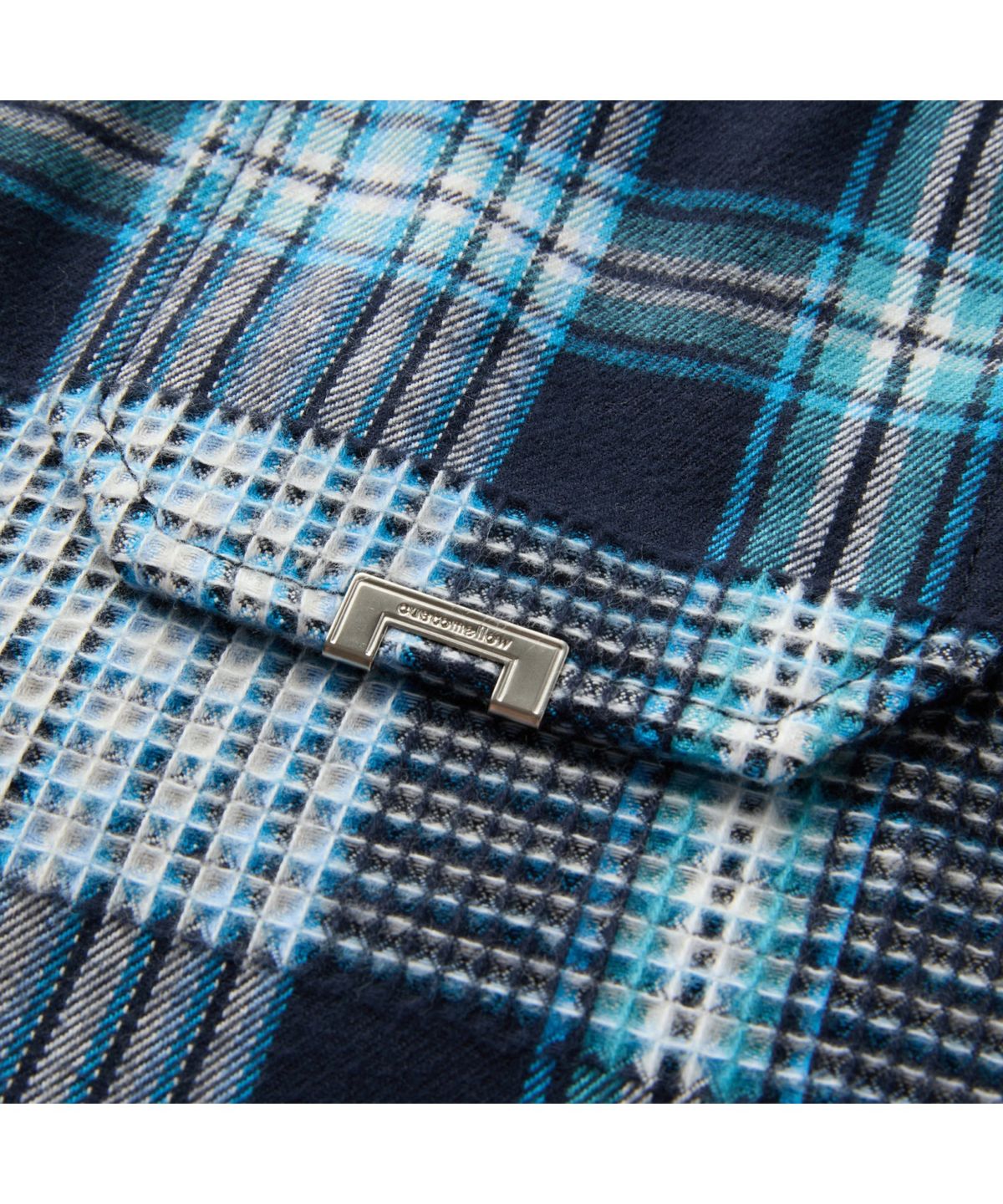 커스텀멜로우(CUSTOMELLOW) Blue Check Zip Up Outer Shirt CWSAW25303BUX