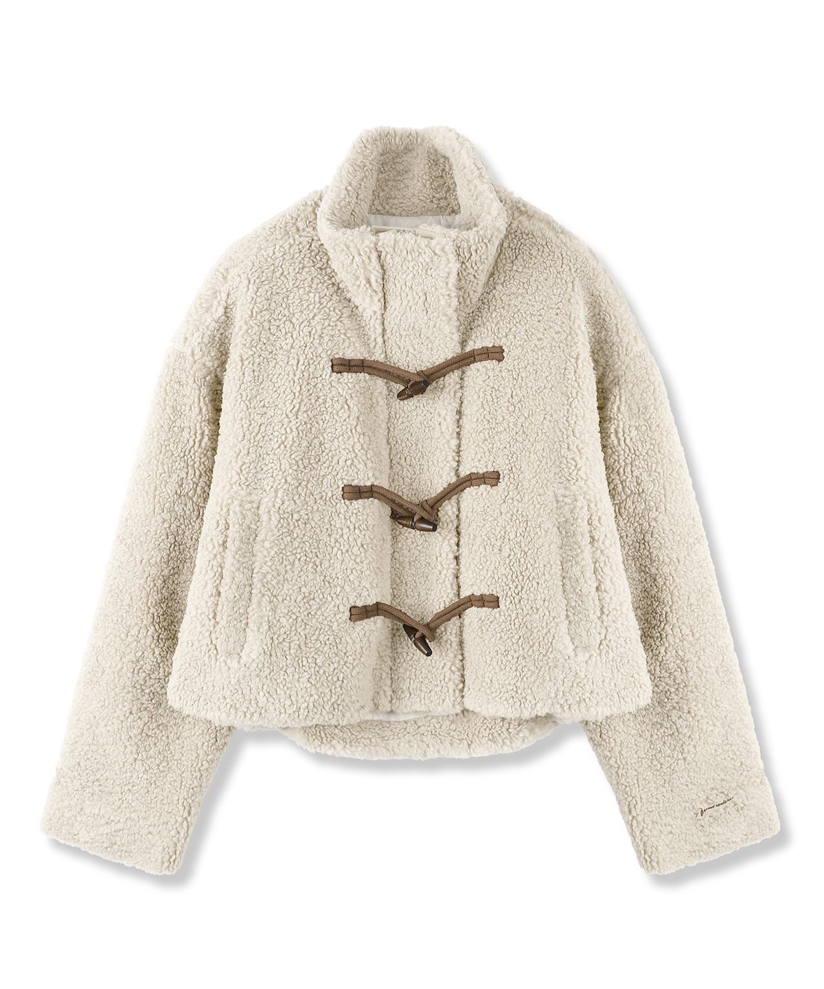 어반드레스(AVANDRESS) Fuzzy Cropped Duffle Jacket BLACK