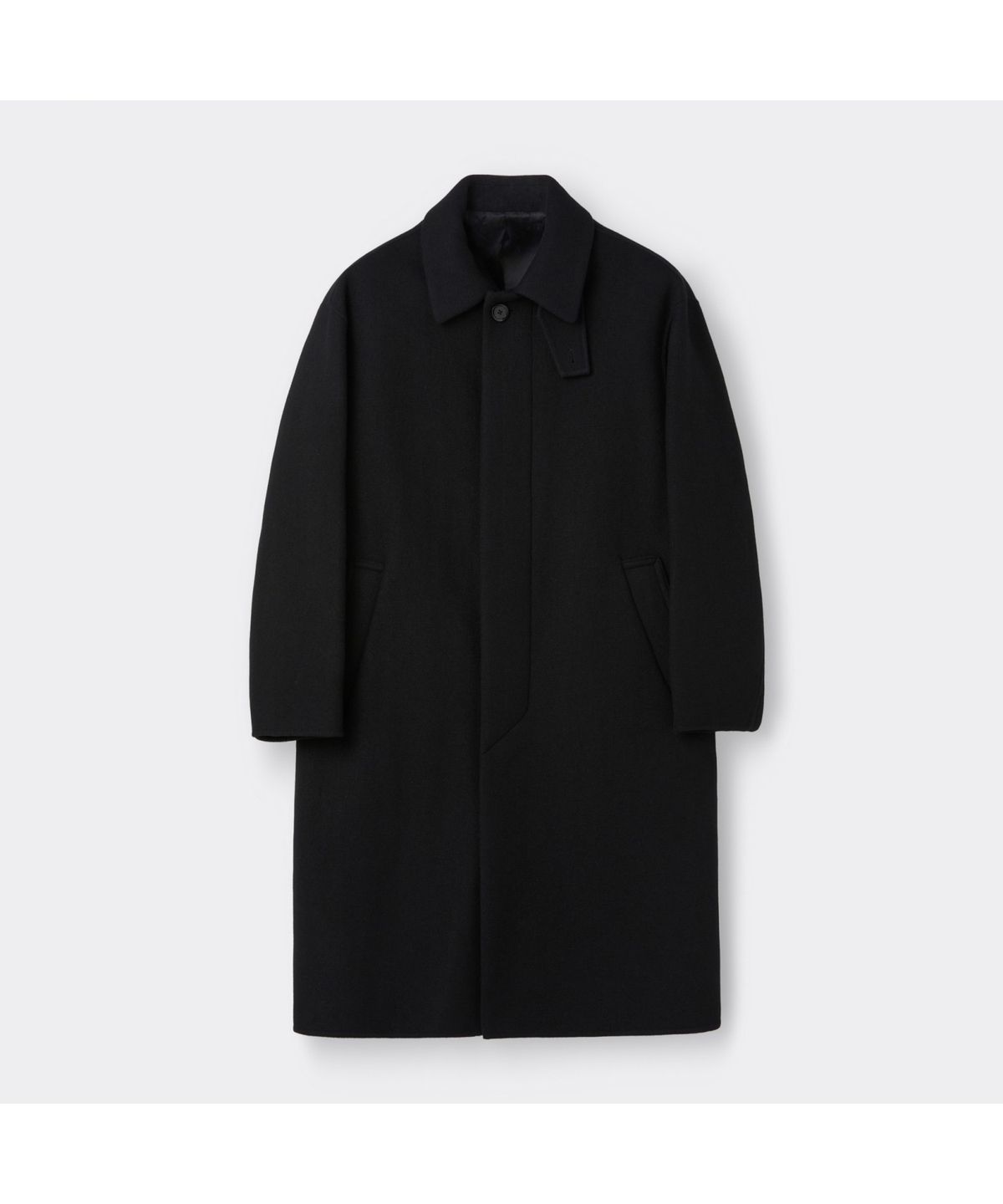커스텀멜로우(CUSTOMELLOW) Black Wool Mac Coat CQCAW25711BKX