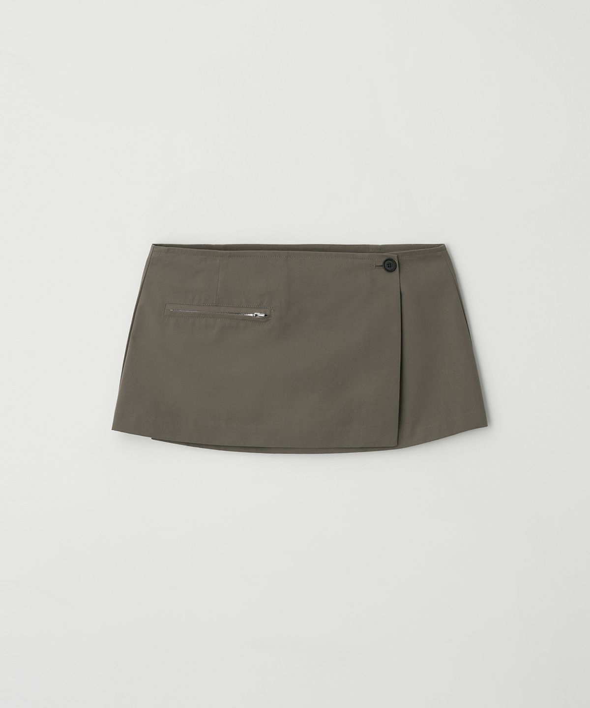 벗튼(BUT'TON) Wrap Layered Skirt (Brown)