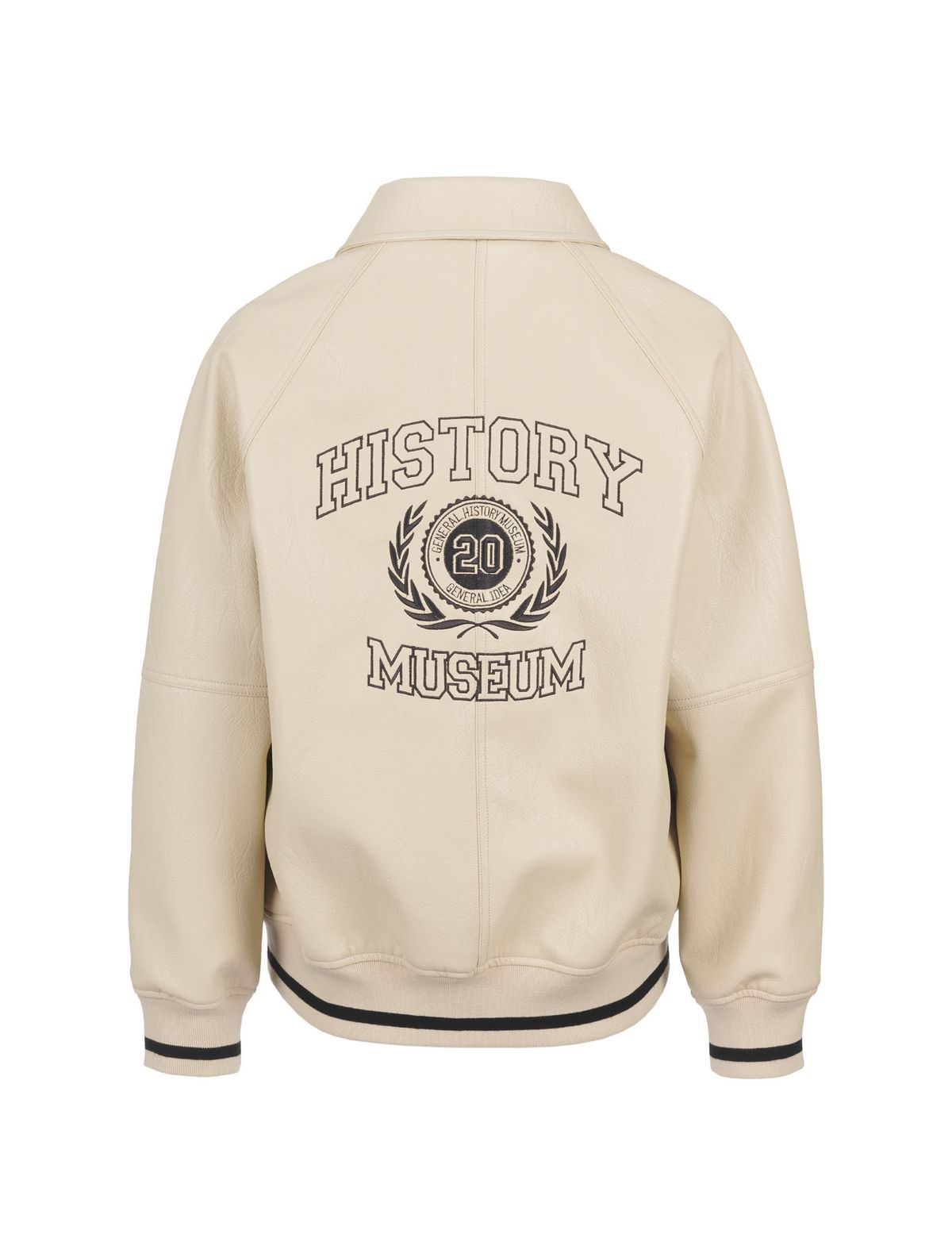 제너럴아이디어(GENERALIDEA) [리퍼브] GI 뮤지엄 바시티 자켓 [BEIGE] / SBC1U07007