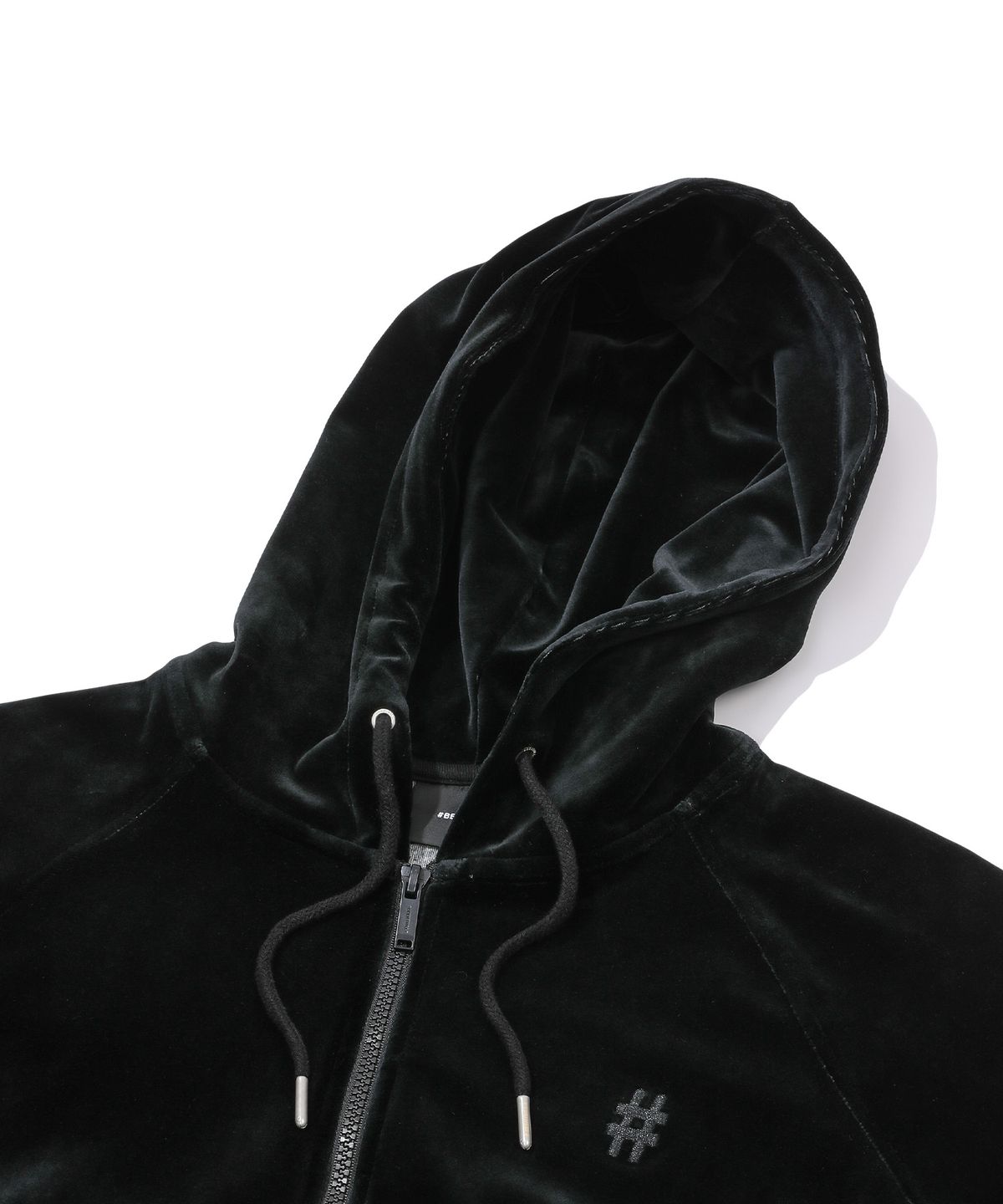 빈트릴(BEENTRILL) 우먼즈 벨로아 래글런 후드집업(블랙)