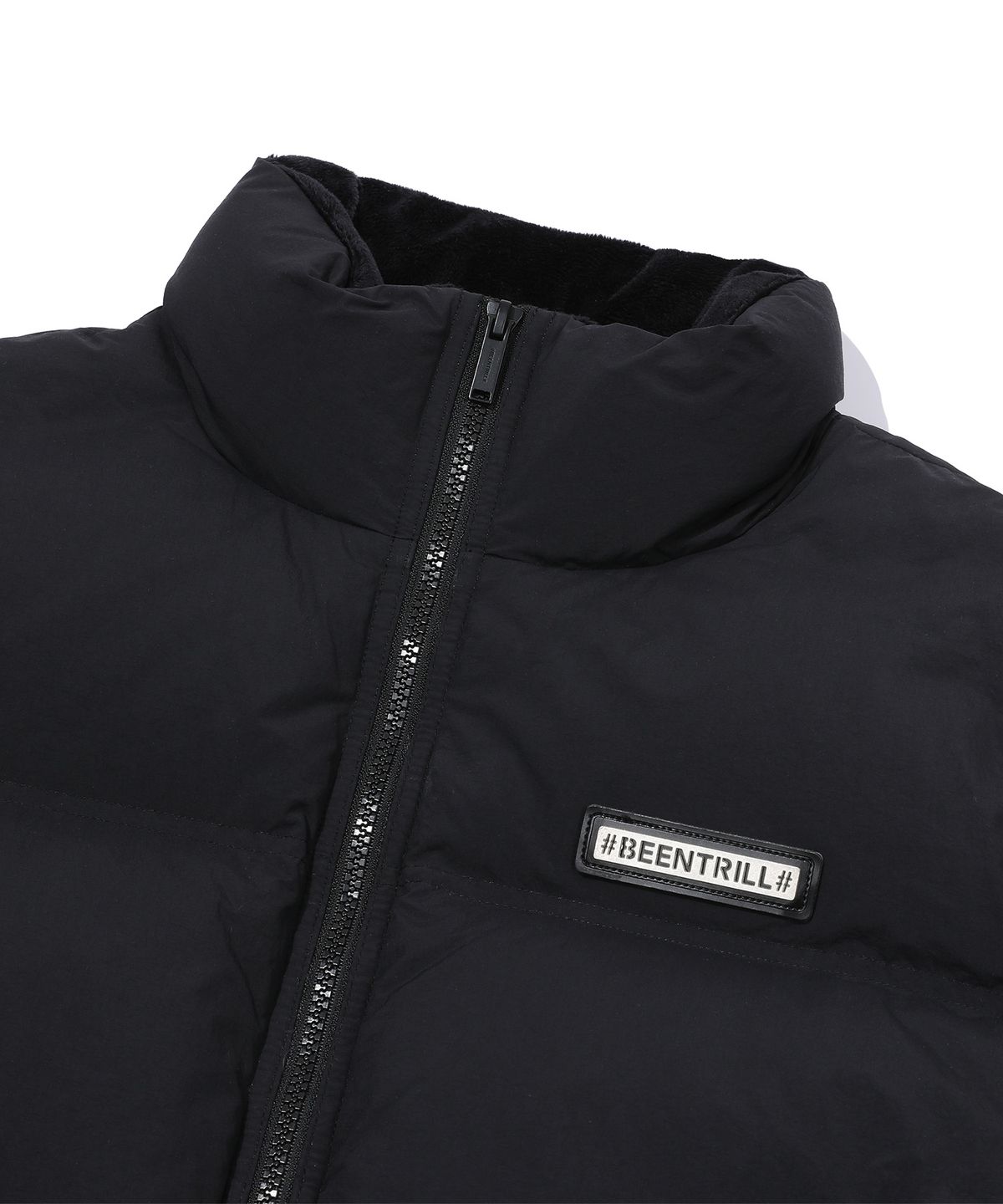 빈트릴(BEENTRILL) 우먼즈 와펜 하이넥 숏패딩(블랙)