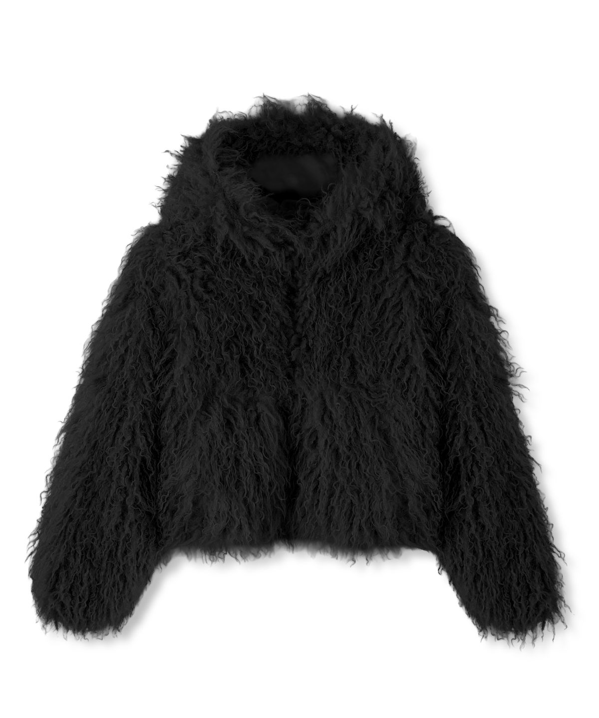 어반드레스(AVANDRESS) Fluffy Hood Jacket BLACK