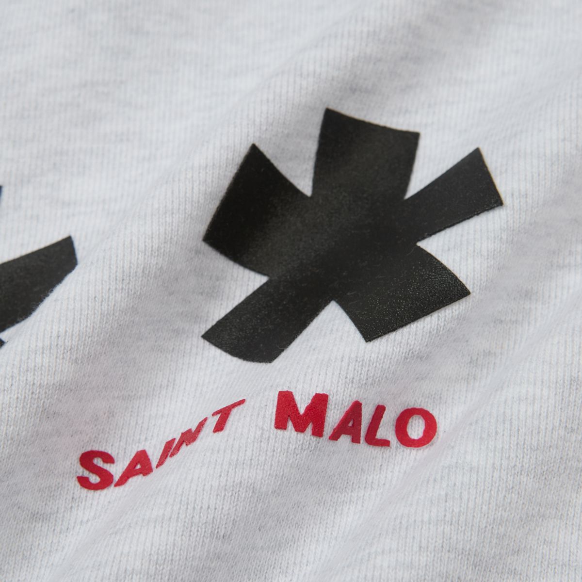아모우(AMOU) Square Star Hoodie Zip Up WHITE MELANGE