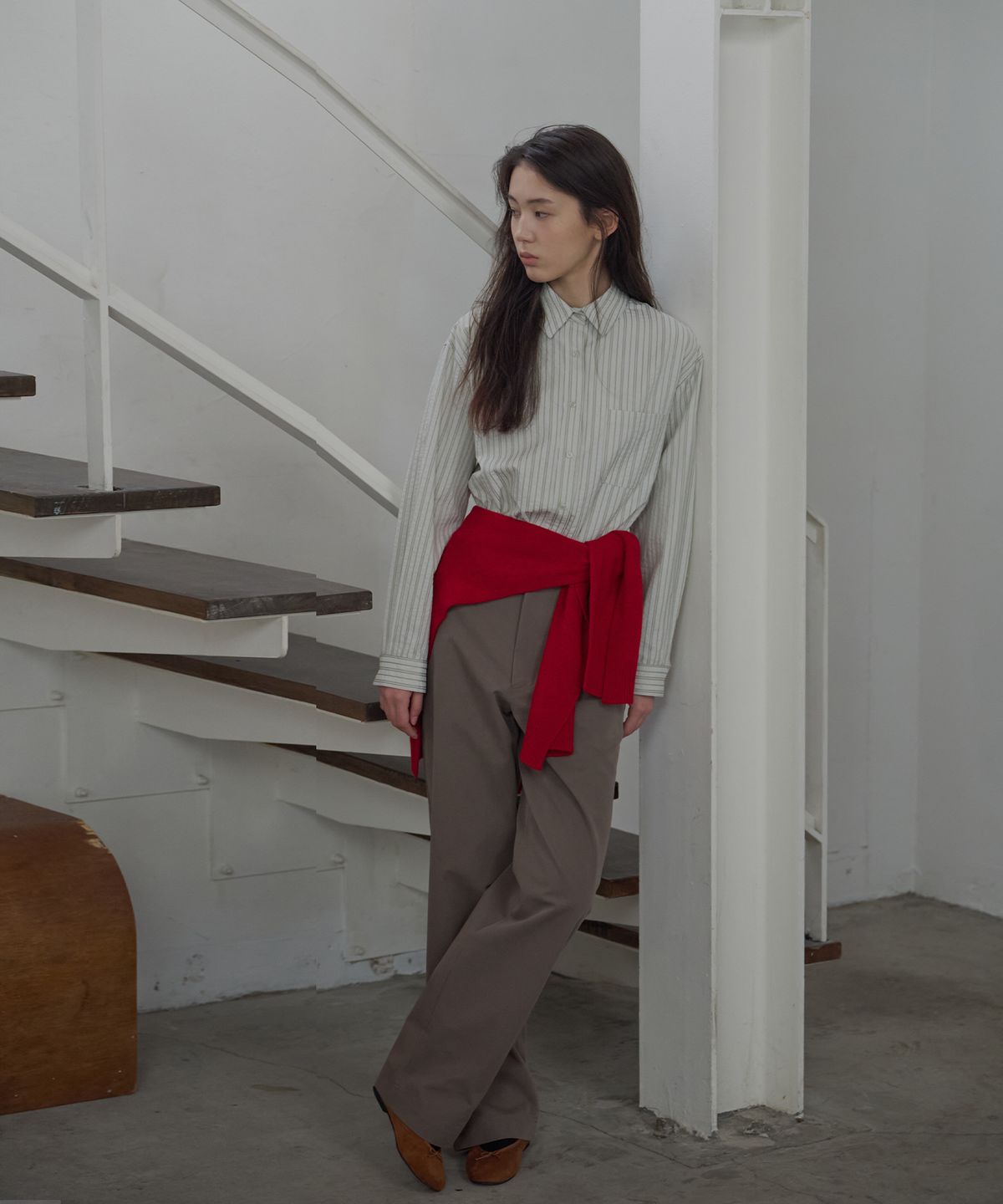 벗튼(BUT'TON) Standard Fit Pants (Brown)