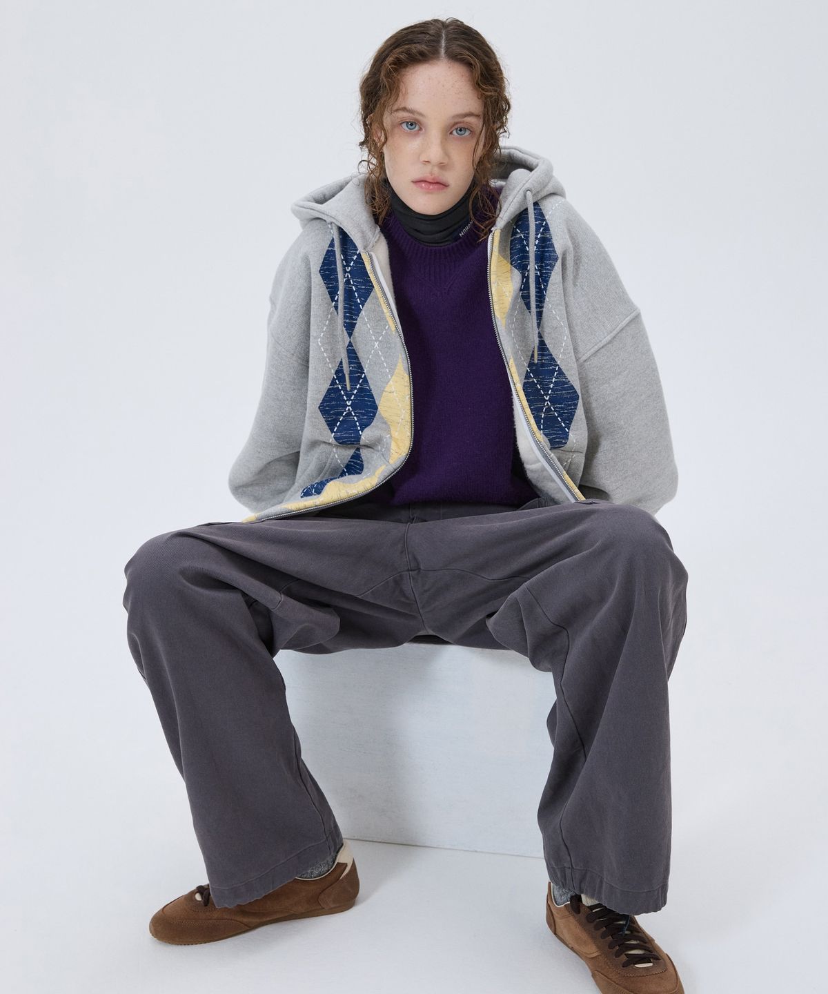 노앙(NOHANT) WASHED UTILITY CARGO PANTS CHARCOAL