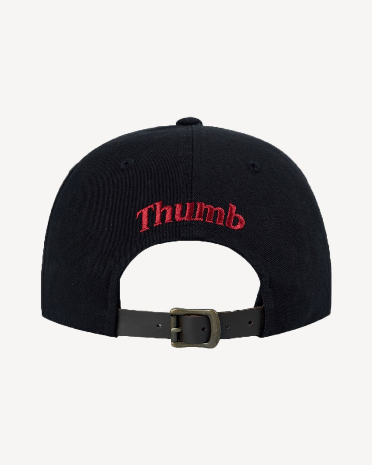 덤(THUMB) VINTAGE LETTERING CAP (BLACK)