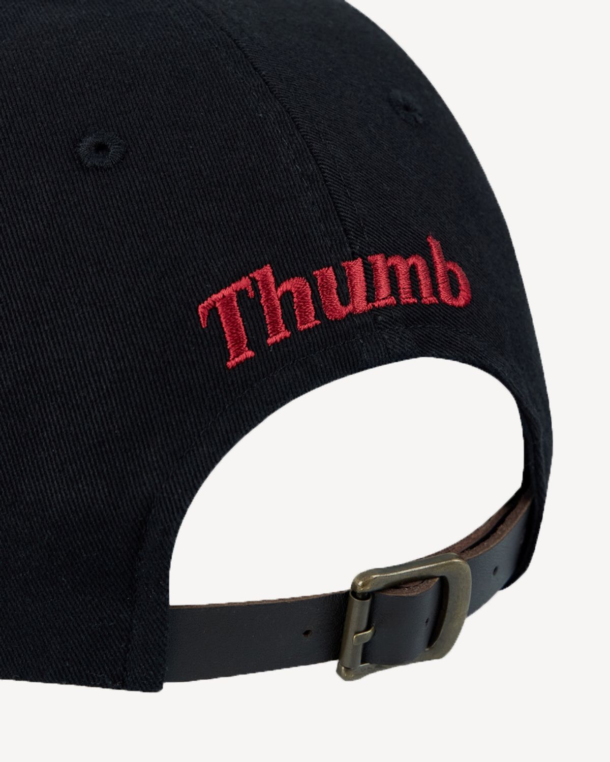 덤(THUMB) VINTAGE LETTERING CAP (BLACK)