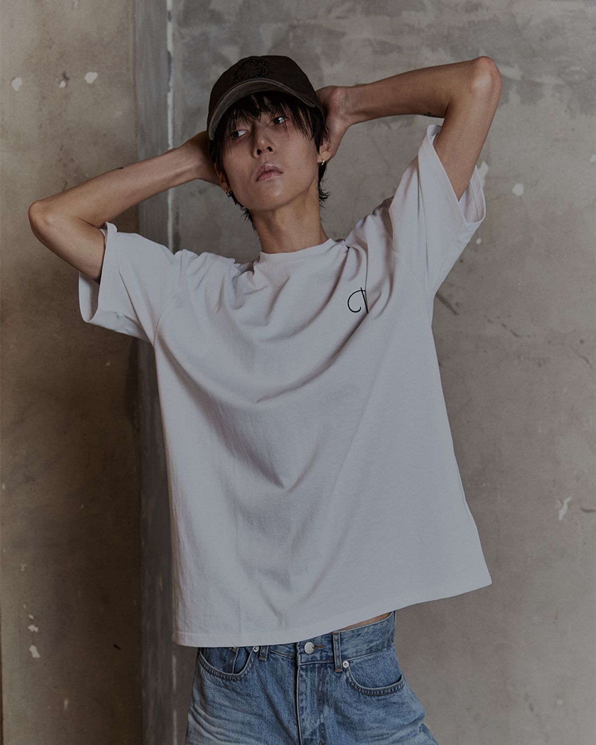 덤(THUMB) VINTAGE WASHED CAMO CAP (DARK CHACOAL)