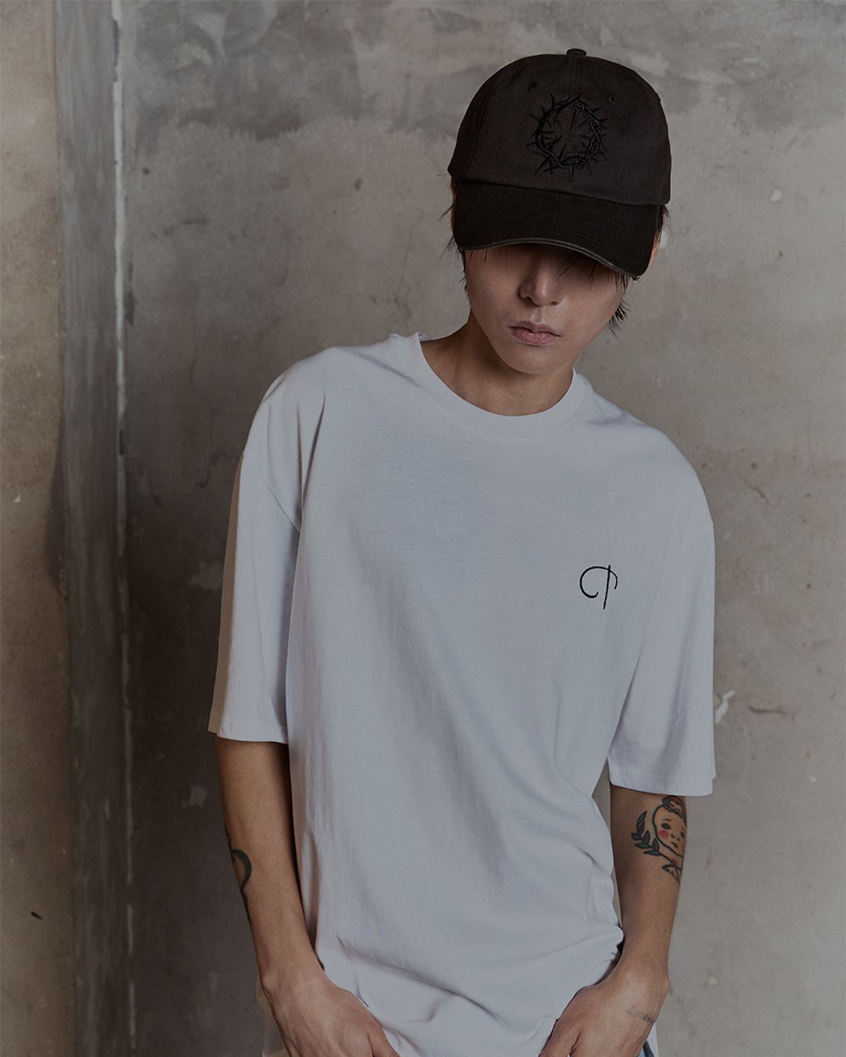 덤(THUMB) VINTAGE WASHED CAMO CAP (DARK CHACOAL)