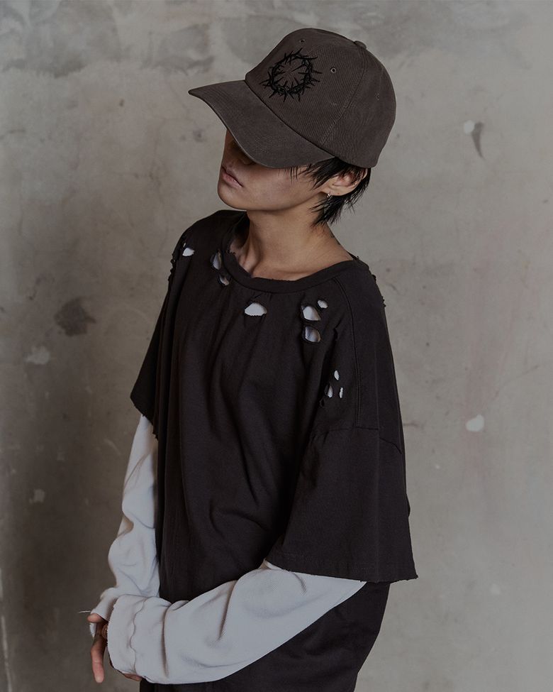 VINTAGE WASHED SNAKE CAP (DARK KHAKI)