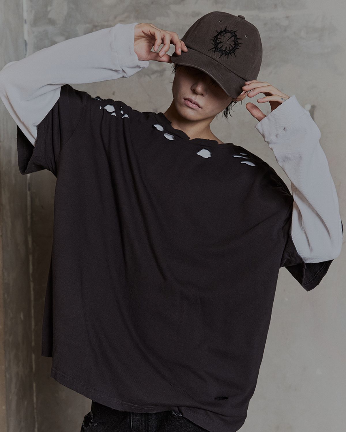 덤(THUMB) VINTAGE WASHED SNAKE CAP (DARK KHAKI)