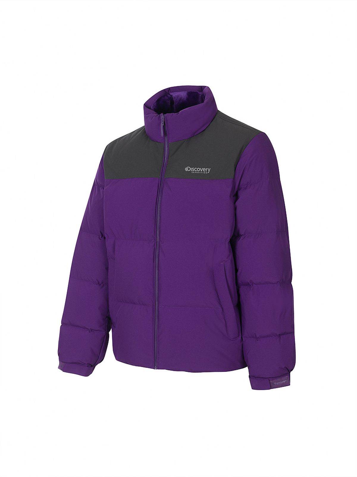 디스커버리 익스페디션(DISCOVERY EXPEDITION) 유니 반슬리 다운 숏패딩 (PURPLE)
