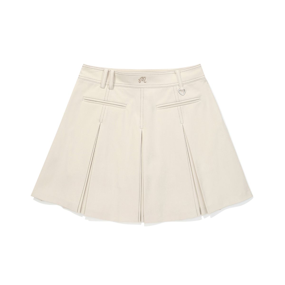 말본 골프(MALBON GOLF) 여성 A라인 맞주름 스커트 IVORY (WOMAN)