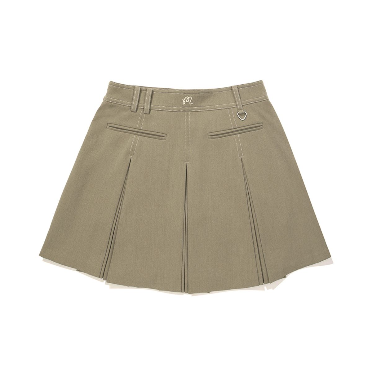 말본 골프(MALBON GOLF) 여성 A라인 맞주름 스커트 BEIGE (WOMAN)