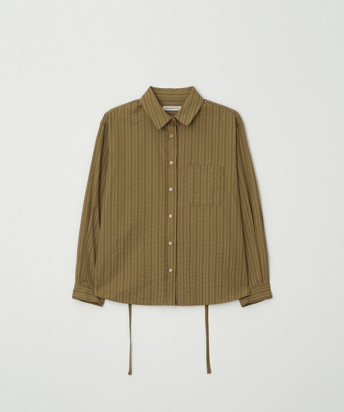 벗튼(BUT'TON) Stripe Loop Shirt (Brown)