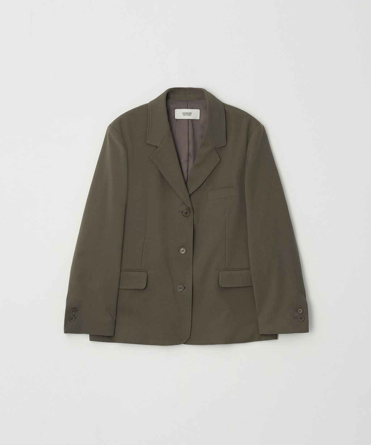 벗튼(BUT'TON) WooL Single Jacket (khaki-brown)