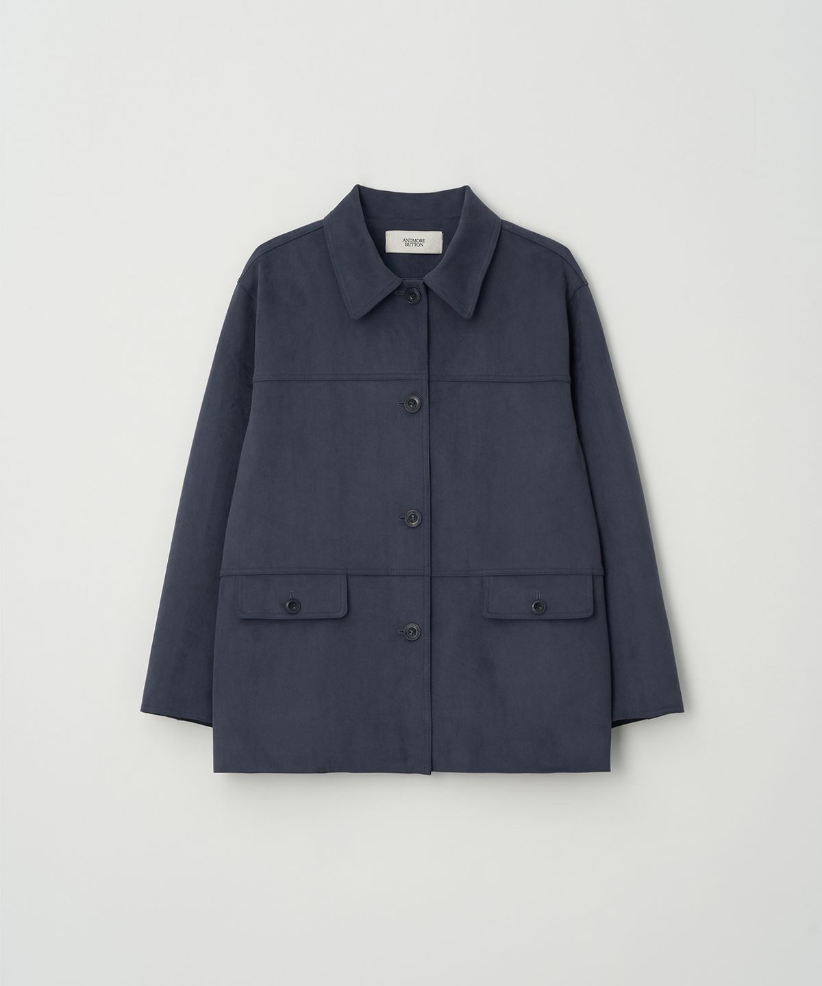 벗튼(BUT'TON) Suede Half Jacket (Blue)