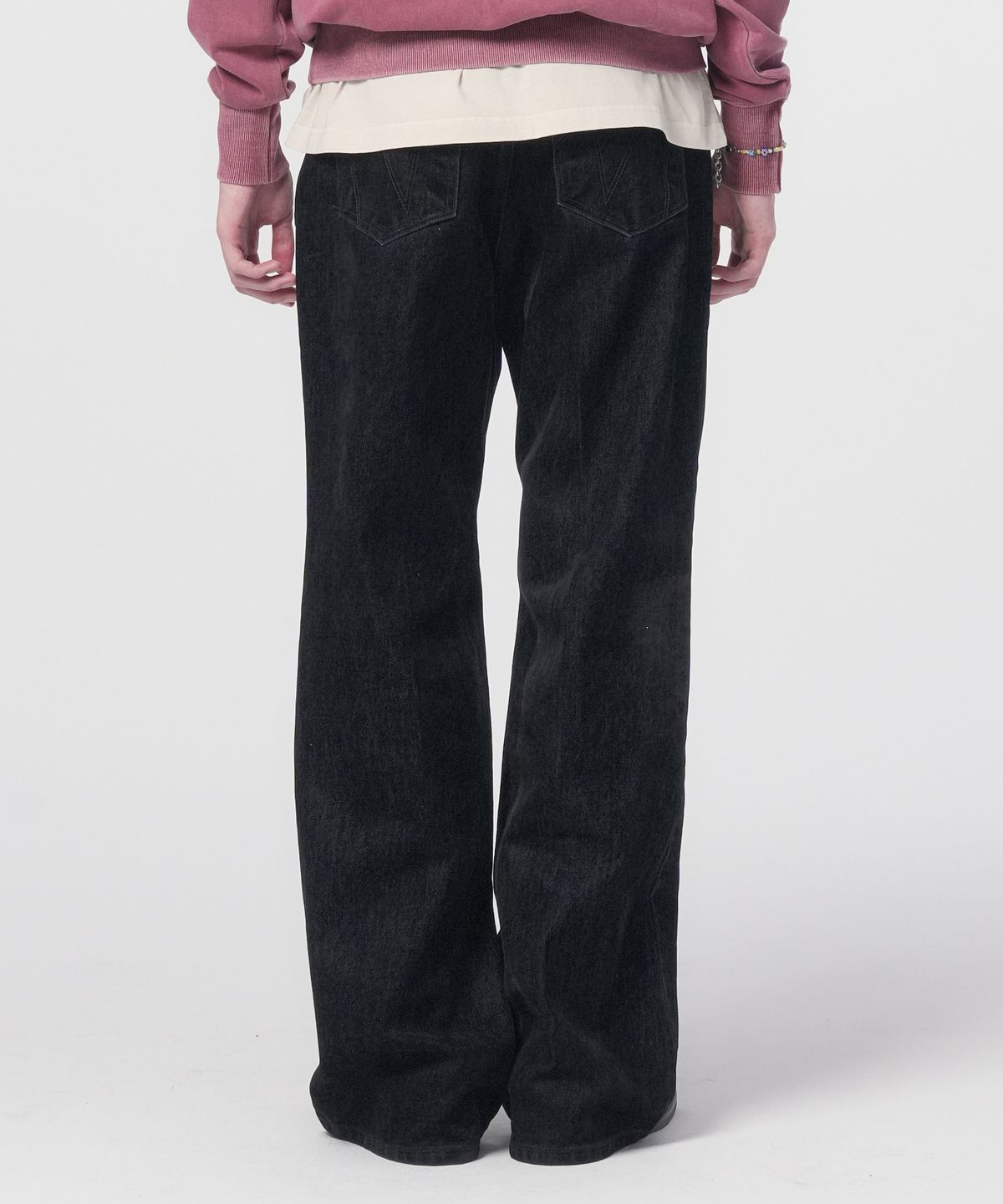 홍우성(HONGWOOSUNG) Velvet Denim Bootcut_Black